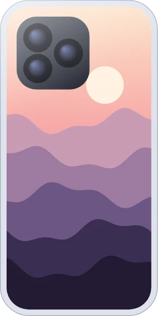 Layered mountains at dusk